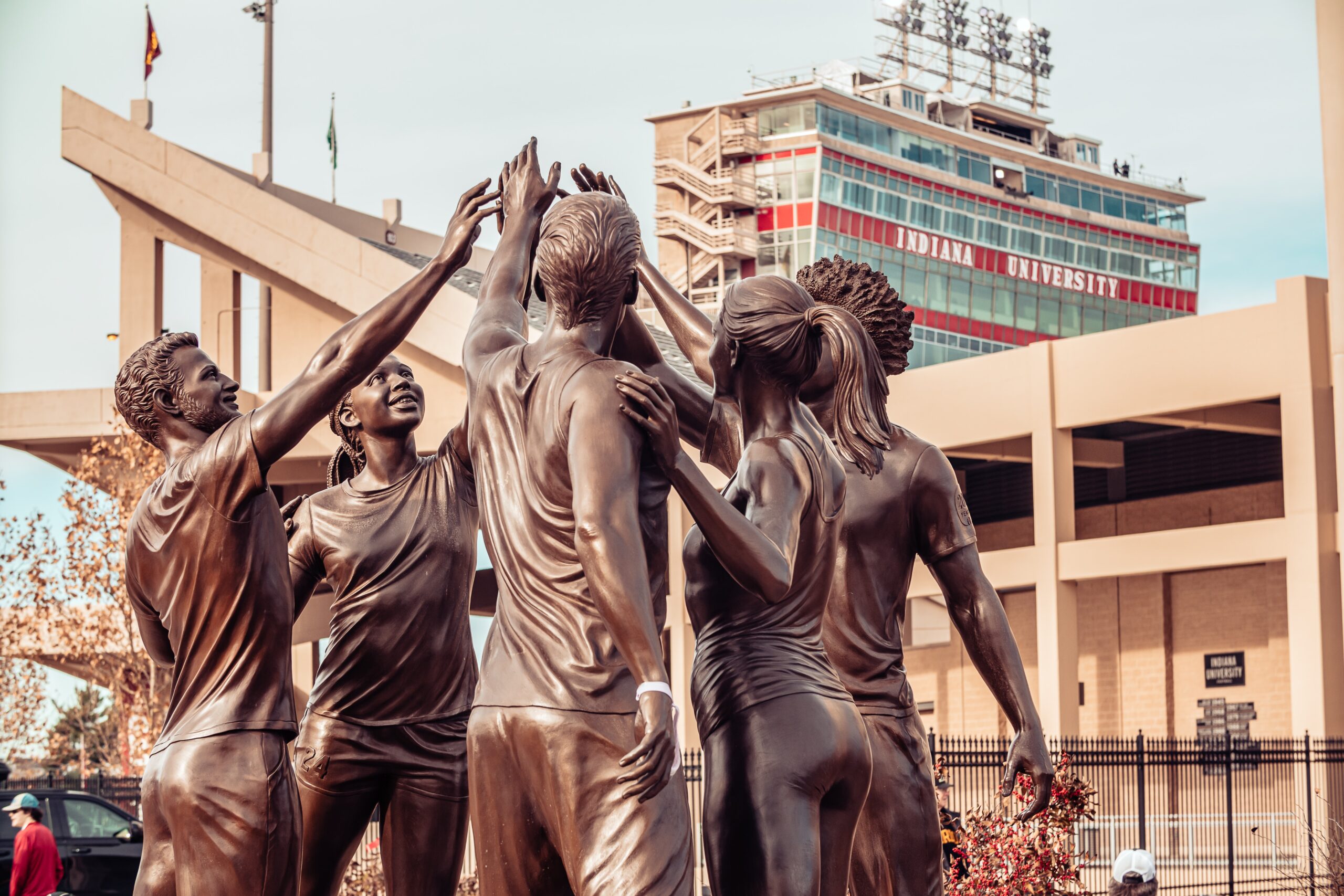 A group of people in a line