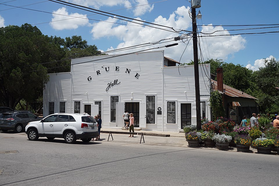 Gruene Hall in the Gruene district in New Braunfels, Texas
